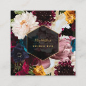 Carte De Visite Carré PixDezines Moody Botanical Flowers (Devant)