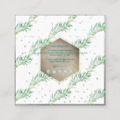 Carte De Visite Carré PixDezines PALM FRONDS, VERDURE (Dos)