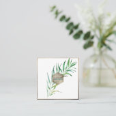 Carte De Visite Carré PixDezines PALM FRONDS, VERDURE (Debout devant)
