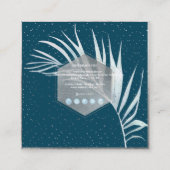 Carte De Visite Carré PixDezines PALMS, DUSTY LIGHT BLUE (Dos)