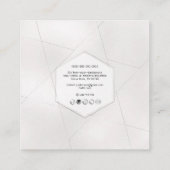 Carte De Visite Carré PixDezines Simple Élégant, Noir+Blanc Prématuré (Dos)