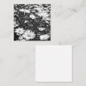 Carte De Visite Carré pixel noir et blanc  (Devant / Derrière)