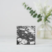 Carte De Visite Carré pixel noir et blanc  (Debout devant)