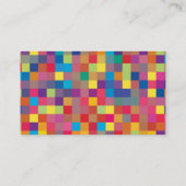 Carte De Visite Carré Pixel Rainbow Motif (Dos)