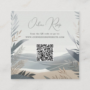 Carte De Visite Carré Plage côtière en ligne rsvp