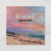 Carte De Visite Carré Plage Paysage côtier Location de peinture côtière (Devant)