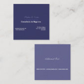 Carte De Visite Carré Plain Simplicity Purple I Freelancer Unique Cool (Devant / Derrière)