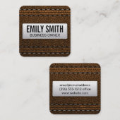 Carte De Visite Carré Plan en cuir (Devant / Derrière)