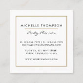 Carte De Visite Carré Planificateur de la fête des ballons d'iridescente (Dos)