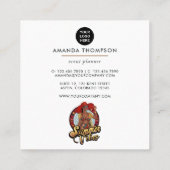 Carte De Visite Carré Planificateur d'événements (Dos)