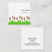 Carte De Visite Carré Planificateur d'événements de diffusion (Devant / Derrière)