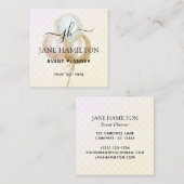 Carte De Visite Carré Planificateur d'événements Monogram Balloons (Devant / Derrière)