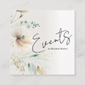 Carte De Visite Carré Planification d'événements Boho moderne (Devant)