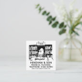 Carte De Visite Carré Planification Financière Ou Comptables Promotionne (Debout devant)