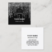 Carte De Visite Carré PLANNER d'événements Unique logo Eyeash VIP (Devant / Derrière)