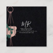 Carte De Visite Carré Plante Sitter Macarme, et Plante (Dos)