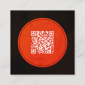 Carte De Visite Carré Plaque d'enregistrement en vinyle DJ (Dos)