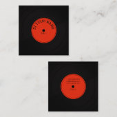 Carte De Visite Carré Plaque d'enregistrement vinyle (Devant / Derrière)