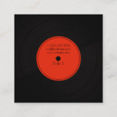 Carte De Visite Carré Plaque d'enregistrement vinyle (Dos)