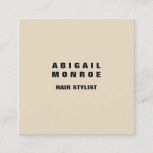 Carte De Visite Carré Plat moderne minimaliste Professionnel Beige