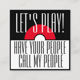 Carte De Visite Carré Playdate enfant amusant