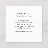 Carte De Visite Carré Pleine lune et étoiles Univers céleste (Dos)