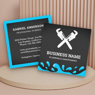 Carte De Visite Carré Plomb à mailles noires pour tuyaux de plomberie à 
