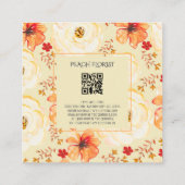 Carte De Visite Carré Ploriste de la fleur d'Orange (Dos)