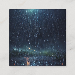 Carte De Visite Carré pluie magique Abstraite, univers, étoiles