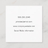 Carte De Visite Carré Plumes de paon (Dos)