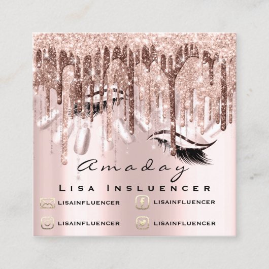 Carte De Visite Carré Poches de manucure à ongles pour peintre professio (Devant)