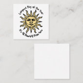 Carte De Visite Carré Poème Solstice d'été (Devant / Derrière)