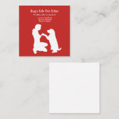 Carte De Visite Carré Poignard avec chien (Devant / Derrière)