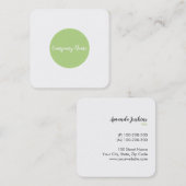 Carte De Visite Carré point vert carré (Devant / Derrière)