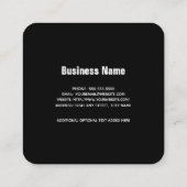Carte De Visite Carré Points Arc-en-ciel Noir brillant (Dos)