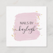 Carte De Visite Carré Points Or Broussailleux Brush Stroke (Devant)