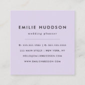 Carte De Visite Carré Pois noirs et blancs, Motif Polka (Dos)