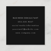 Carte De Visite Carré Pois professionnels Gold (Dos)