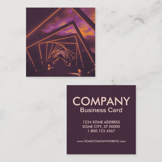 Carte De Visite Carré pont du sentier à haut-plateau (Devant / Derrière)