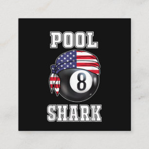 Carte De Visite Carré Pool Shark Jersey Cool Gift Top Bar Billard