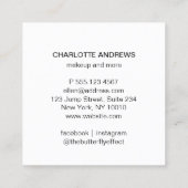 Carte De Visite Carré Pop Art Photo Collage tendance moderne (Dos)