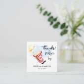Carte De Visite Carré  Popcorn Favor Card Thanks for Poppin By (Debout devant)