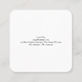 Carte De Visite Carré Porte-bijoux ・ Aquarelle Florale (Dos)