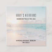 Carte De Visite Carré Porte-bijoux avec bracelet de plage (Devant)