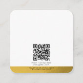 Carte De Visite Carré Porte-bijoux Gold Foil Porte-montre Script (Dos)