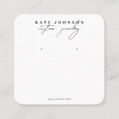 Carte De Visite Carré Porte-bijoux noir blanc Écran d'affichage (Devant)