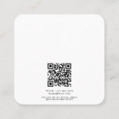 Carte De Visite Carré Porte-bijoux noir blanc Écran d'affichage (Dos)