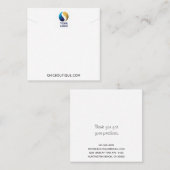 Carte De Visite Carré Porte-collier Ajouter votre logo (Devant / Derrière)