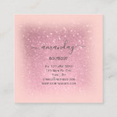 Carte De Visite Carré Porte-linges rose Boutique Mode (Dos)