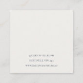 Carte De Visite Carré Porte-oreille Abstrait jaune bleu Aquarelle (Dos)